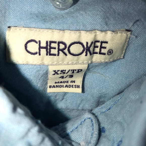 Cherokee Blue Long Sleeve Buttoned Shirt (xs) - Picture 2 of 2